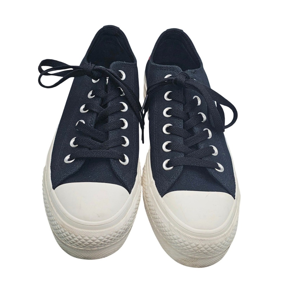 Converse Women's Chuck Taylor All Star Lift‎ Ox Egret/black/red US 7 - Picture 2 of 9